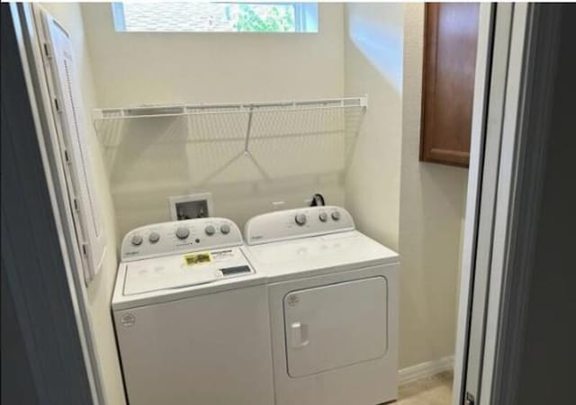 46 Curved Bay Trl, Ponte Vedra, FL 32081 - clothes washing area featuring baseboards, washer and dryer, and laundry area