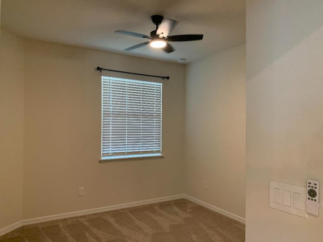 46 Curved Bay Trl, Ponte Vedra, FL 32081 - spare room with carpet, baseboards, and ceiling fan