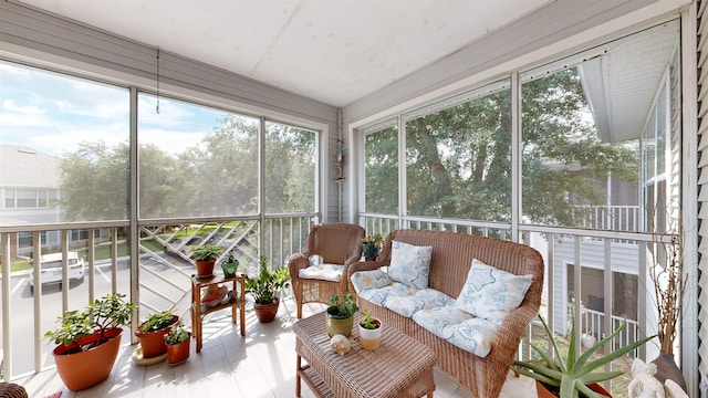 view of sunroom