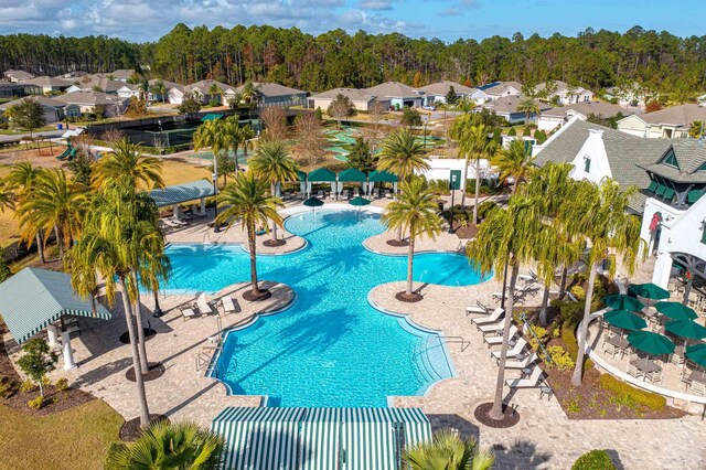 view of pool featuring a patio area