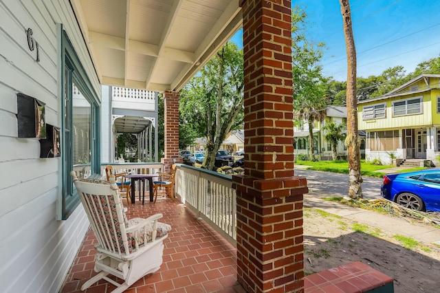 view of patio / terrace with a porch