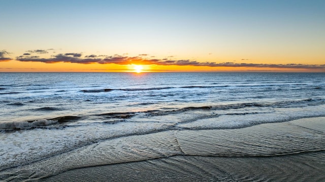 view of water feature featuring a view of the beach