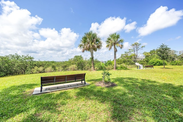 surrounding community featuring a yard