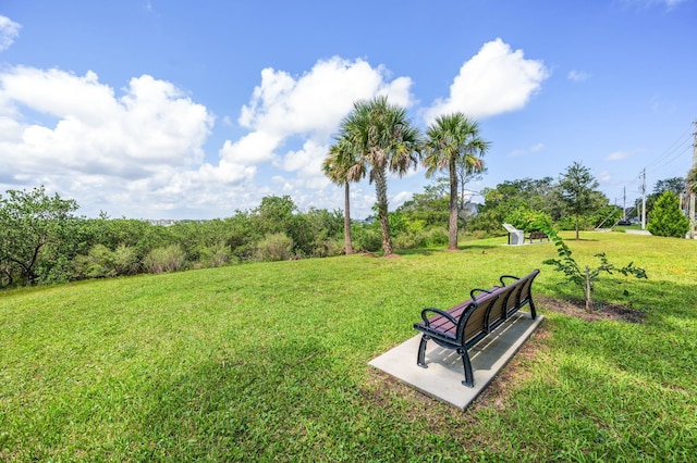 surrounding community featuring a lawn