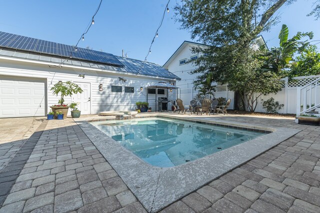 60 Saragossa St, Saint Augustine, FL 32084 - view of pool with a fenced in pool, a fenced backyard, a patio, and area for grilling