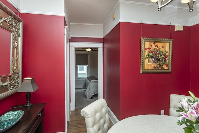 60 Saragossa St, Saint Augustine, FL 32084 - dining room featuring ornamental molding and wood finished floors