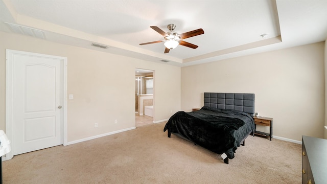 191 Timberwood Dr, Saint Augustine, FL 32084 - bedroom featuring light colored carpet, visible vents, baseboards, and a raised ceiling