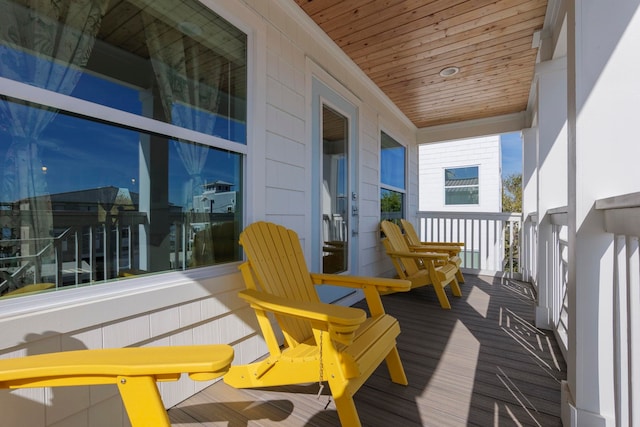 balcony with covered porch