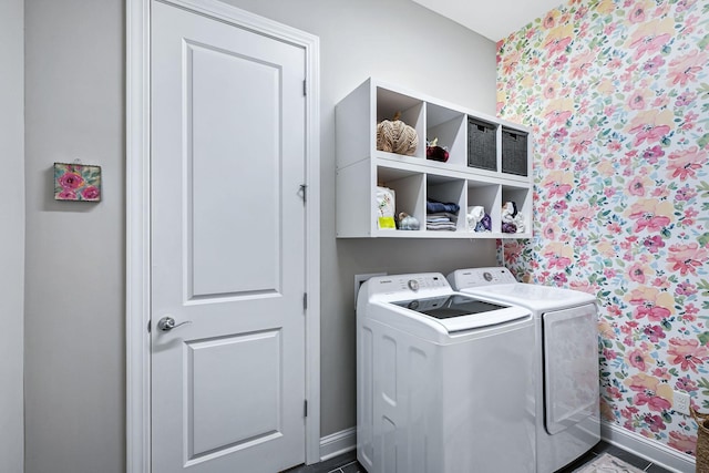 washroom with washer and clothes dryer