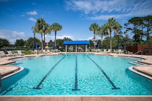 view of pool with a patio