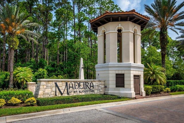 view of community sign