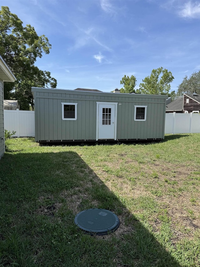 view of shed