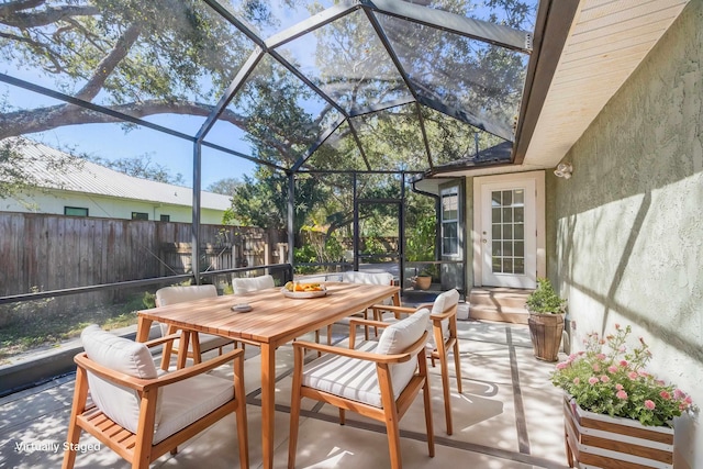 view of sunroom