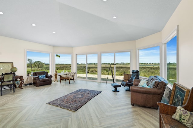 318 Marsh Point Cir, Saint Augustine, FL 32080 - sunroom / solarium with healthy amount of natural light, recessed lighting, and lofted ceiling