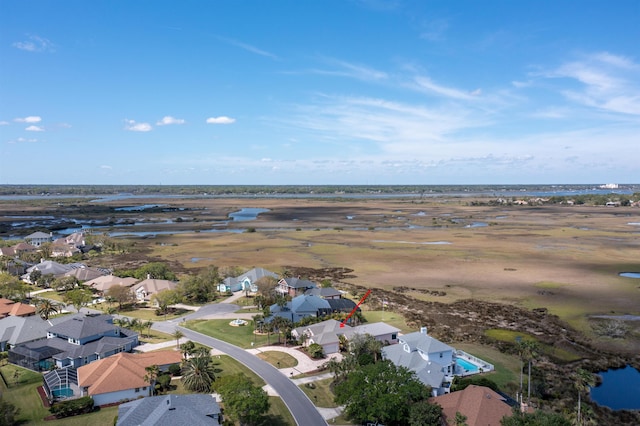 bird's eye view with a residential view