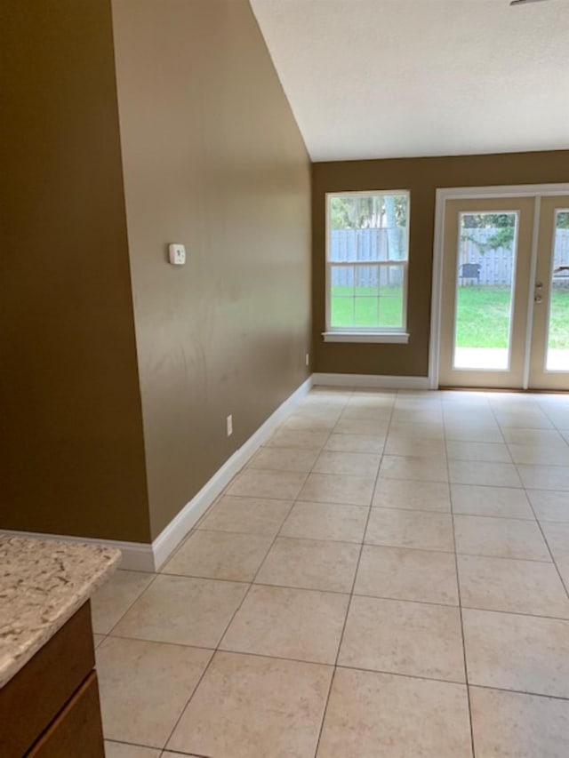 interior space featuring french doors