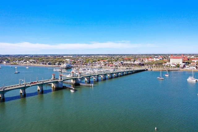 307 Minorca Ave, Saint Augustine, FL 32080 - drone / aerial view with a water view