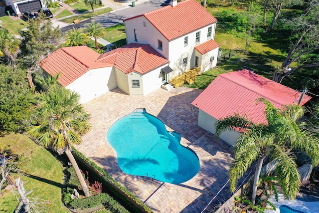 307 Minorca Ave, Saint Augustine, FL 32080 - view of pool featuring a fenced in pool, a patio, and a fenced backyard
