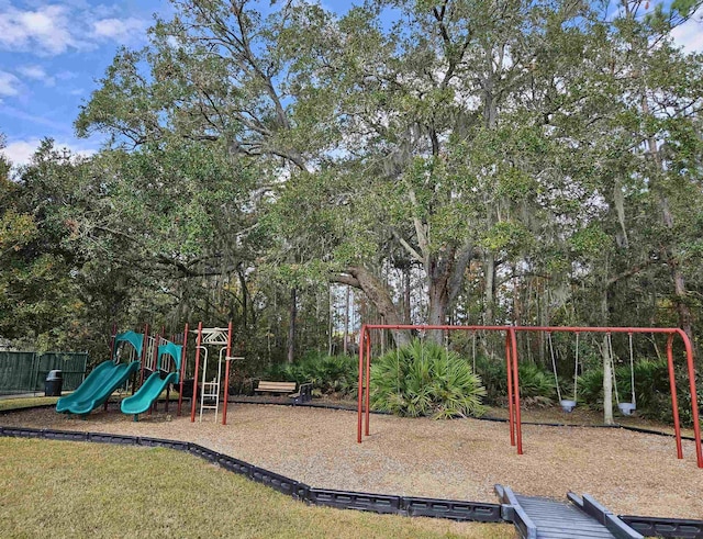 view of jungle gym