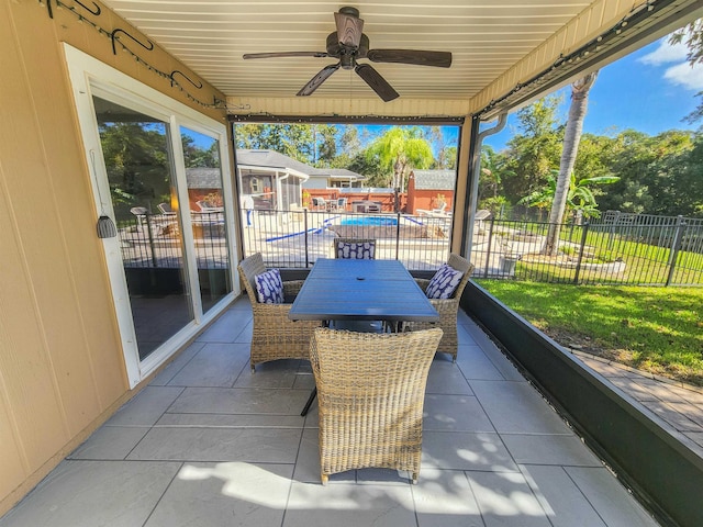 view of sunroom