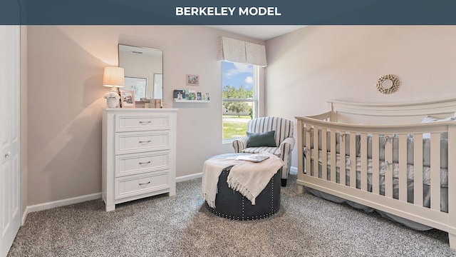 bedroom featuring baseboards and carpet floors