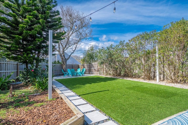 view of yard with a patio