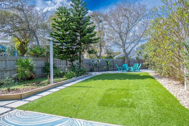 view of yard with a patio area