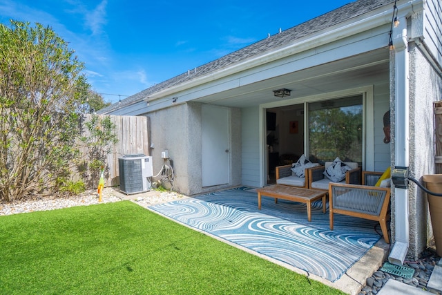 view of patio / terrace featuring cooling unit