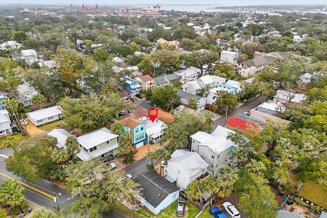 bird's eye view with a residential view