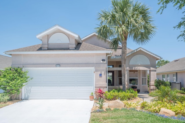 view of front of home featuring a garage