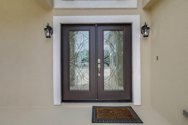 9162 August Cir, Saint Augustine, FL 32080 - doorway to property featuring french doors and stucco siding