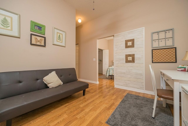 living room featuring light hardwood / wood-style flooring