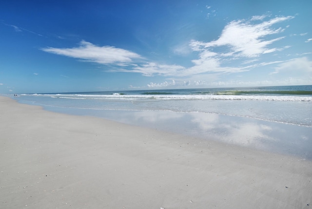 water view featuring a beach view