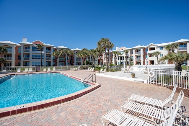 view of pool with a patio area