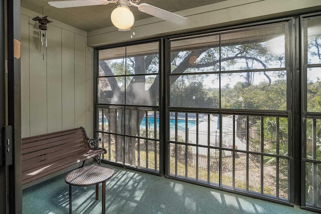 view of sunroom