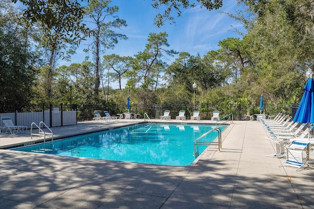 view of pool with a patio area