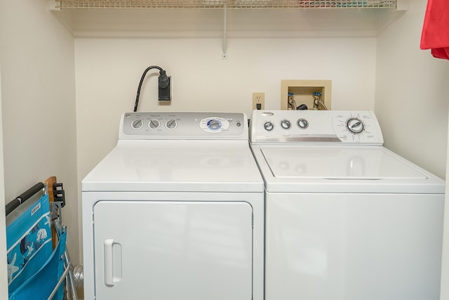 laundry room featuring washer and dryer