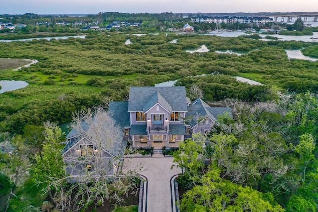 214 Pelican Reef Dr, Saint Augustine, FL 32080 - birds eye view of property with a water view