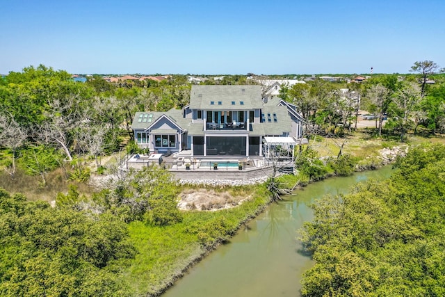 214 Pelican Reef Dr, Saint Augustine, FL 32080 - exterior space featuring a patio, a balcony, a sunroom, and an outdoor pool