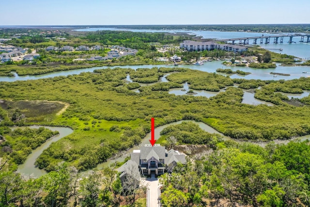 214 Pelican Reef Dr, Saint Augustine, FL 32080 - birds eye view of property with a water view