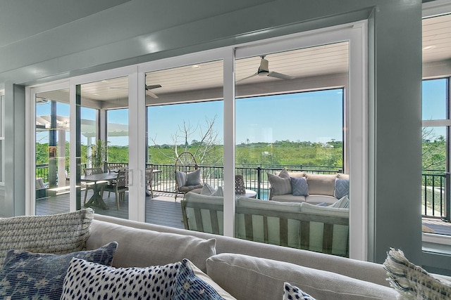 214 Pelican Reef Dr, Saint Augustine, FL 32080 - entryway featuring ceiling fan
