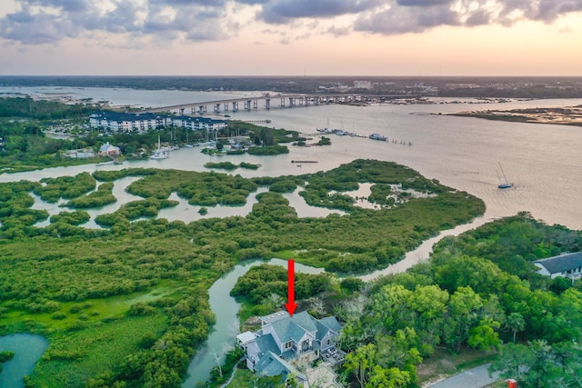 214 Pelican Reef Dr, Saint Augustine, FL 32080 - aerial view featuring a water view