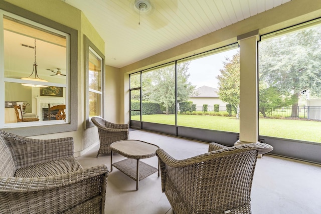 view of sunroom / solarium