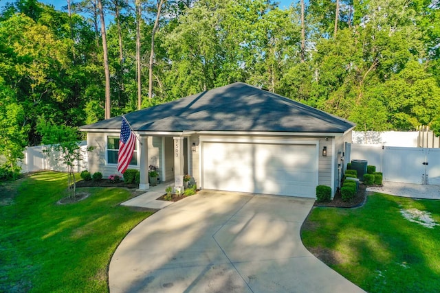 7503 Caravaca Ct, Jacksonville, FL 32244 - ranch-style home featuring a garage, concrete driveway, and a gate