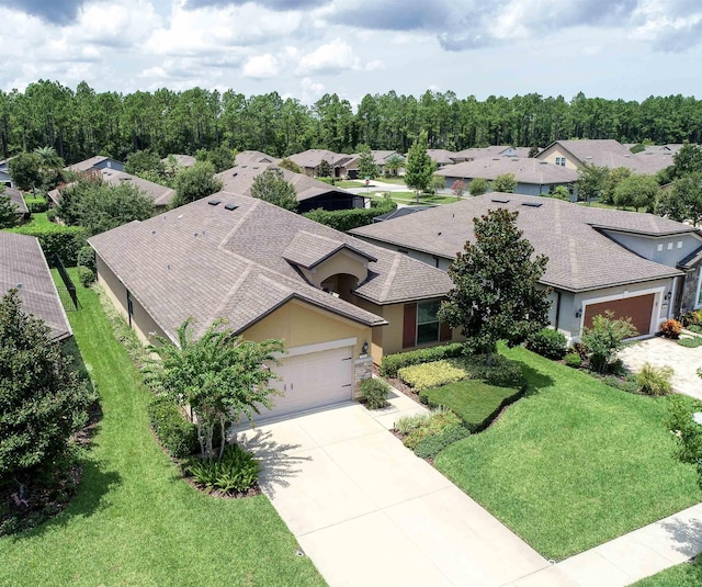 bird's eye view with a residential view