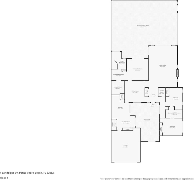 1 Sandpiper Cv, Ponte Vedra Beach, FL 32082 - view of property floor plan
