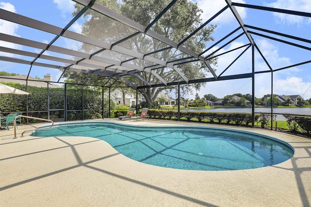 1 Sandpiper Cv, Ponte Vedra Beach, FL 32082 - outdoor pool with a patio area, a water view, and a lanai