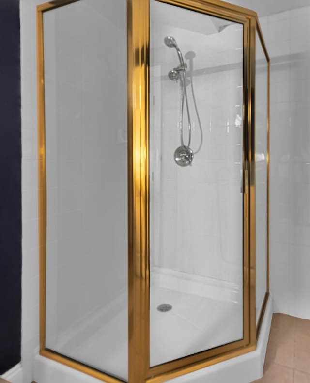12 E Park Ave, Saint Augustine, FL 32084 - full bath with a stall shower and tile patterned flooring