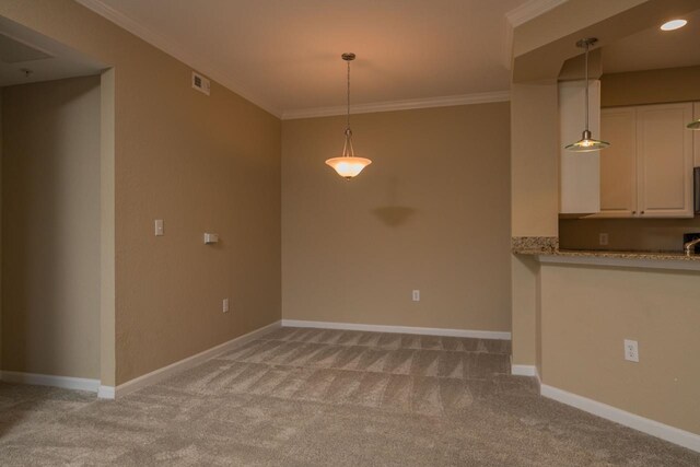 kitchen with sink, white cabinetry, hanging light fixtures, black appliances, and light stone countertops