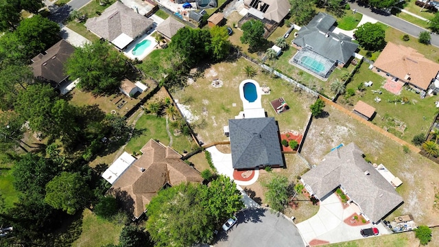 aerial view featuring a residential view